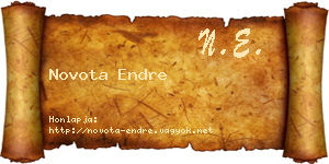 Novota Endre névjegykártya
